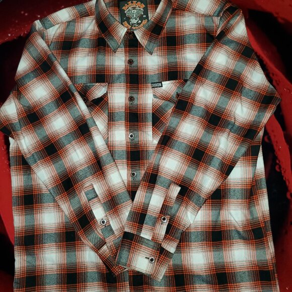 Dixxon Flannel " The Shovel" Harley Davidson inspired flannel - Picture 2 of 3